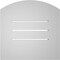 Ekena Millwork Arch Top Surface Mount PVC Gable Vent: Non-Functional, w/ 3-1/2"W x 1"P Standard Frame, 16"W x 42"H GVPAR16X4201SN - alternate 5